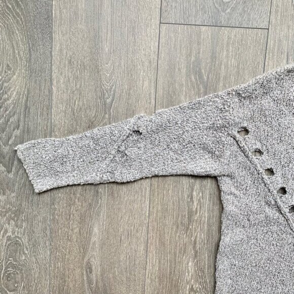 One Grey Day Grace Sweater Merino Alpaca Wool Knit Coastal Cottagecore Brown XS - Picture 9 of 16